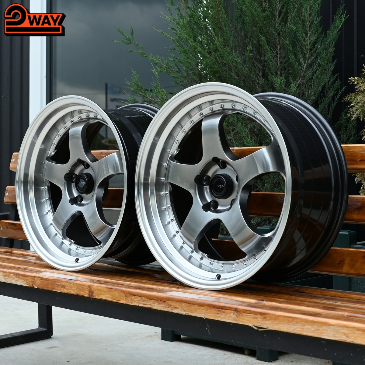 Разноширокие R18 Work Meister Стиль 5*114.3 Темный хром
