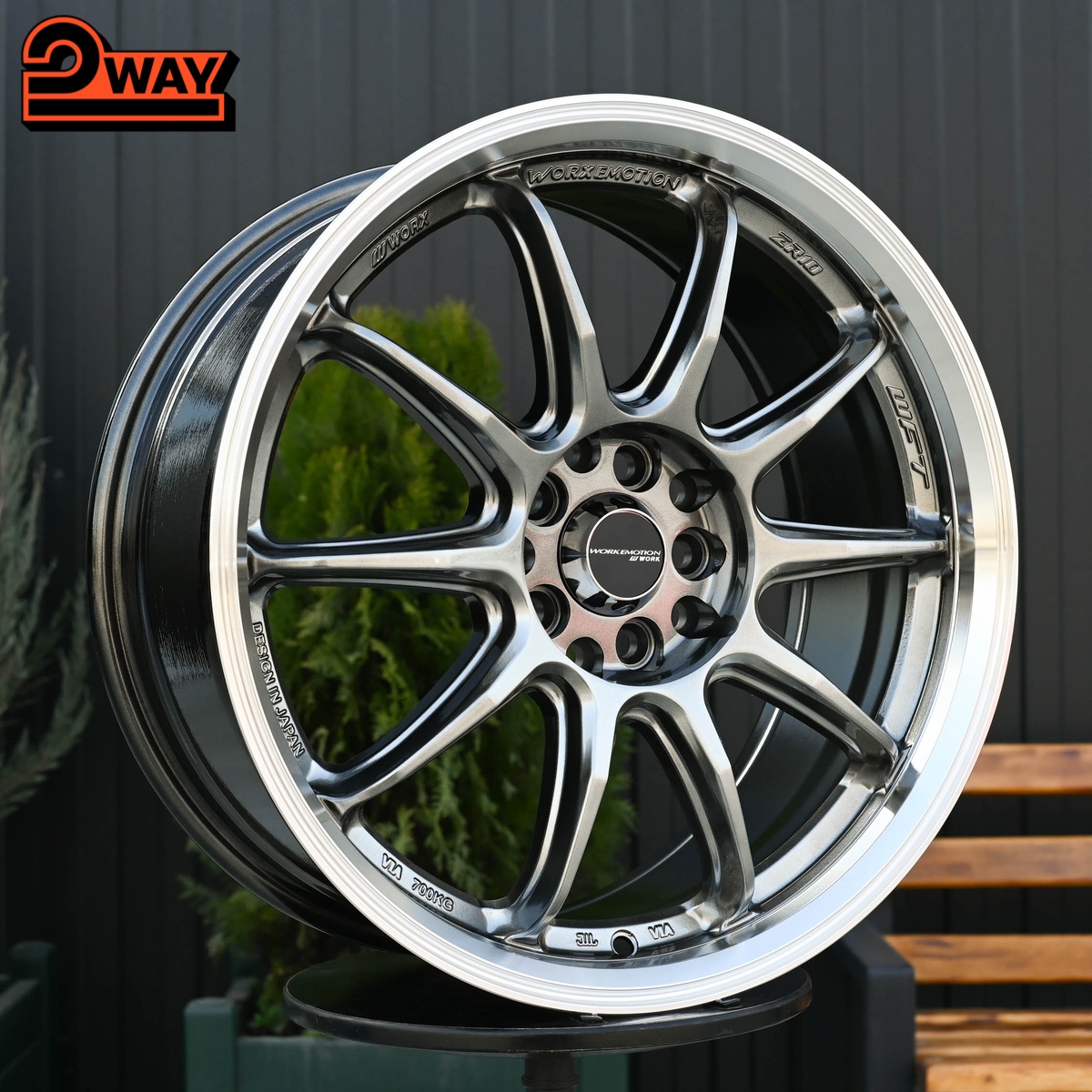 R17 Work Emotion ZR10 Стиль 7.5J ET40 5*100/114.3 Темный хром