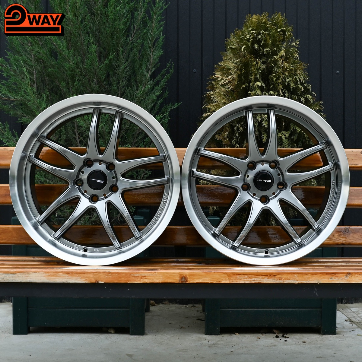 Разноширокие R18 Work Emotion CR2P Стиль 5*114.3 Темный хром